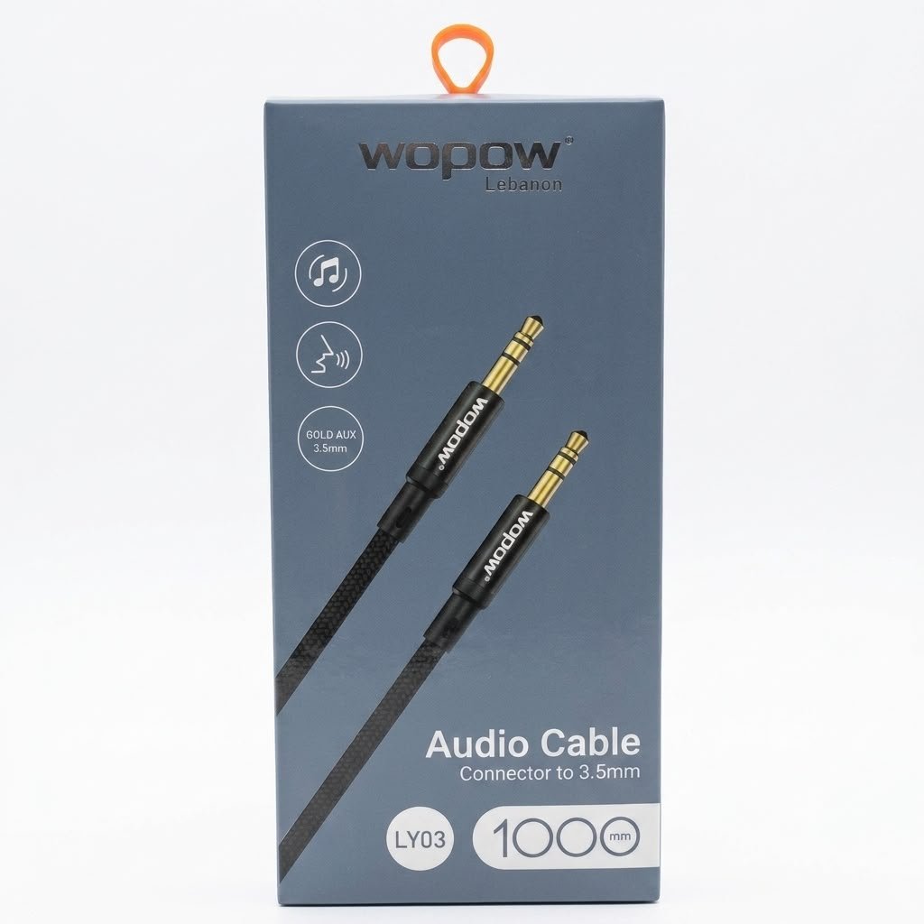 Audio Cable Connector to 3.5mm AUX to AUX LY03 Audio Cable in lebanon