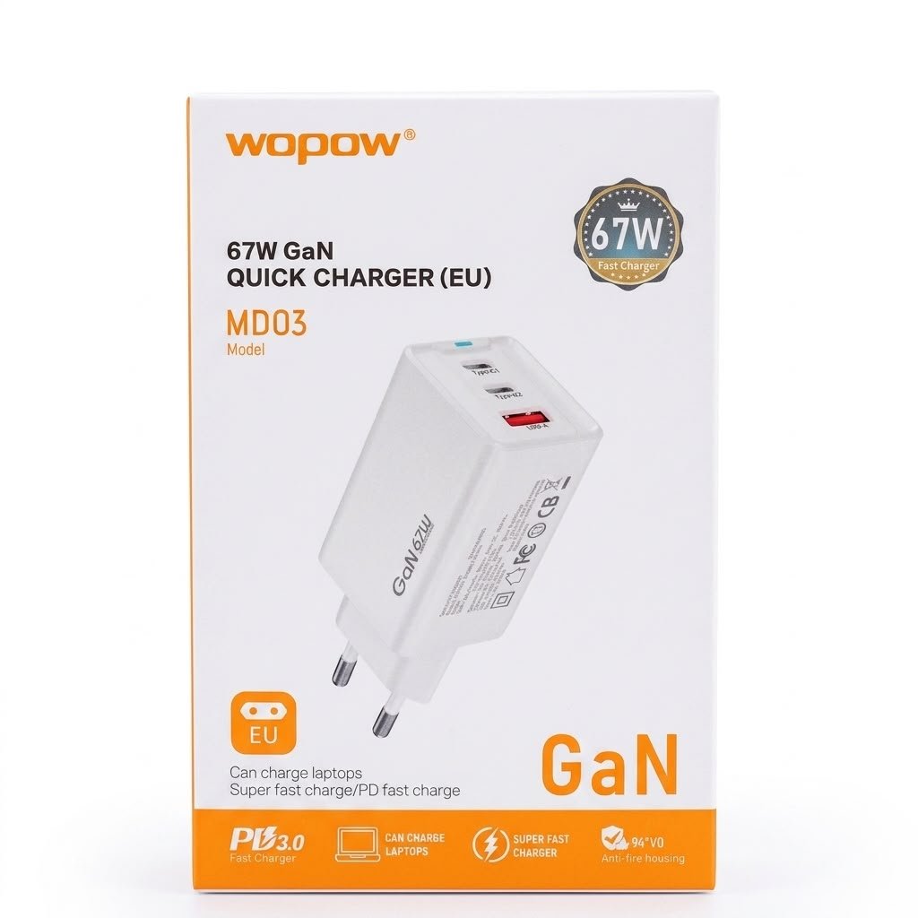 GaN QUICK CHARGER 67W MD03 fast charger in lebanon