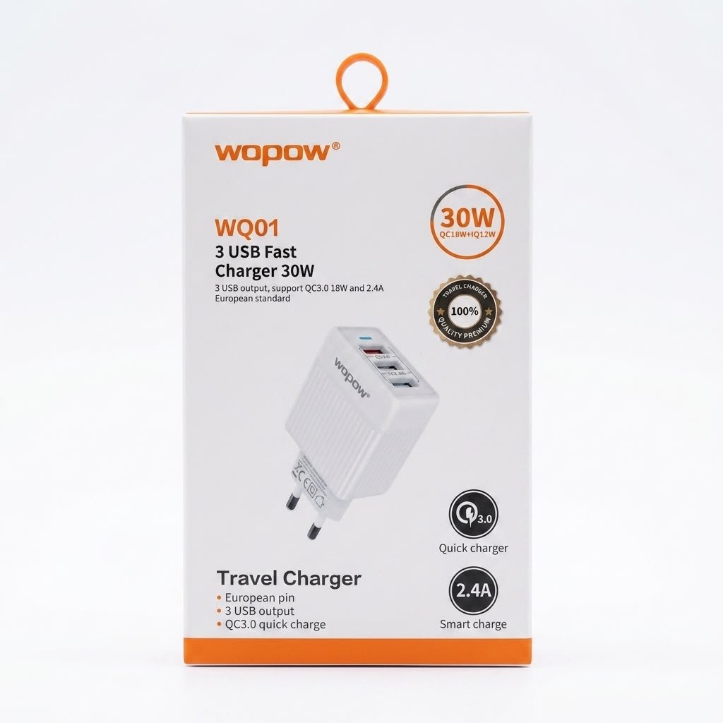3 USB Fast charger 30W WQ01 Fast charger in lebanon