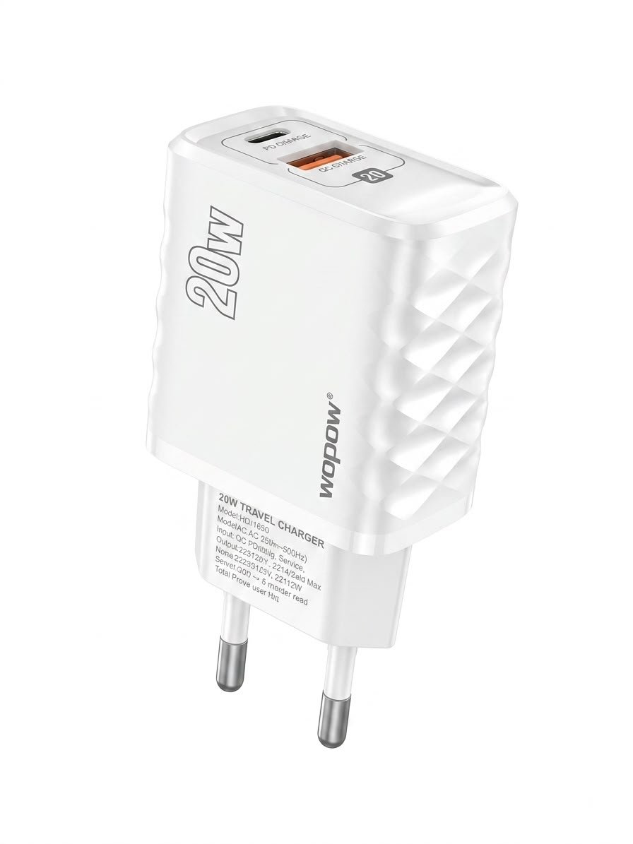 TRAVEL CHARGER 20W  MD16 Dual Fast Chargin Charger in lebanon