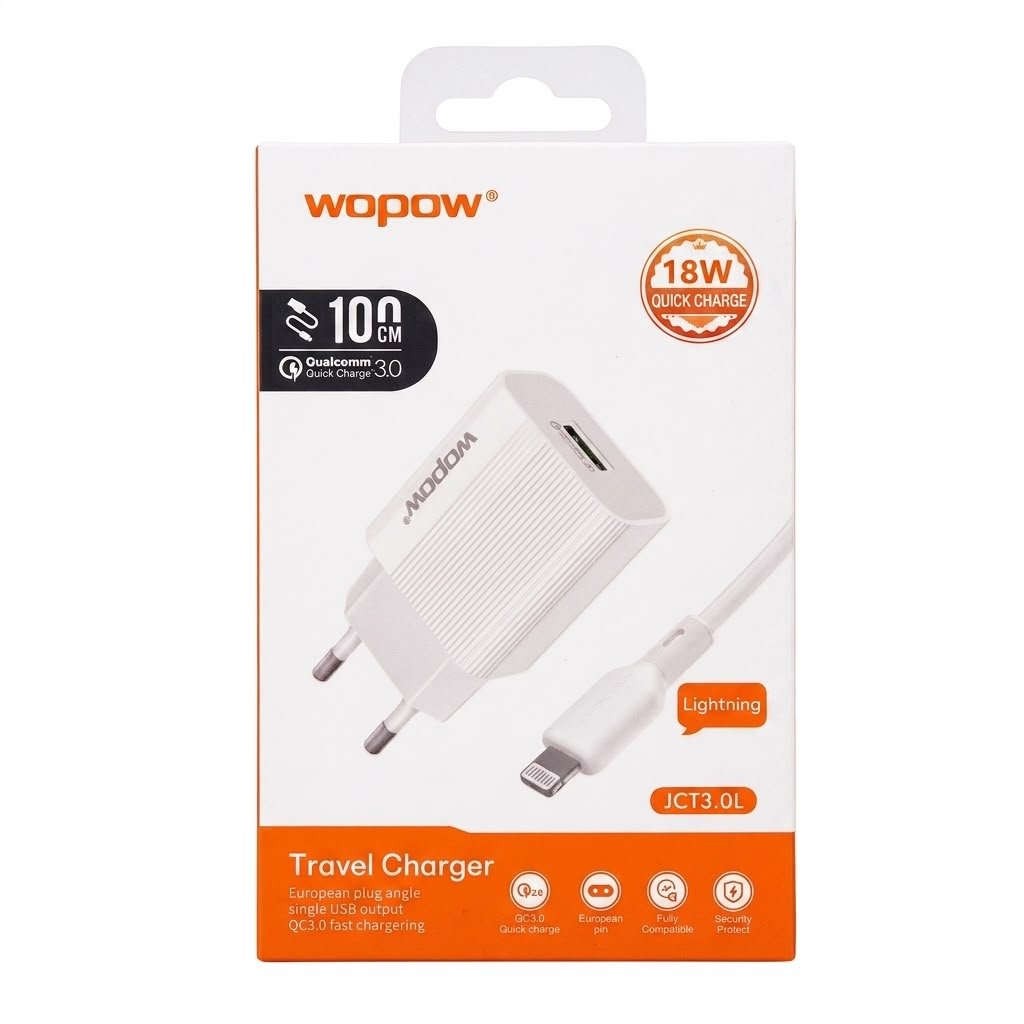 Power adapter JCT3.OL 18W WITH CABLE LIGHTNING TRAVEL CHARGER IN LEBANON