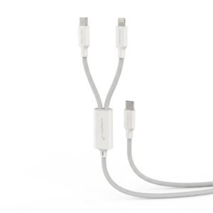 2-in-1 Fast Charge Data Cable W06 100W Type-C to Type-C Type-C to Lightning Data Cable in lebanon